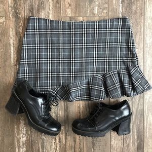 🎈Vintage tartan plaid ruffled mini skirt size 9